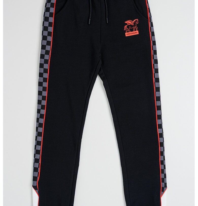 Спортен панталон с графична шарка - Сив/Избеляло черно Sprayground