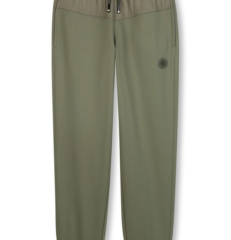 Спортен панталон с джобове встрани - Зелени аспержи BOSS Kidswear