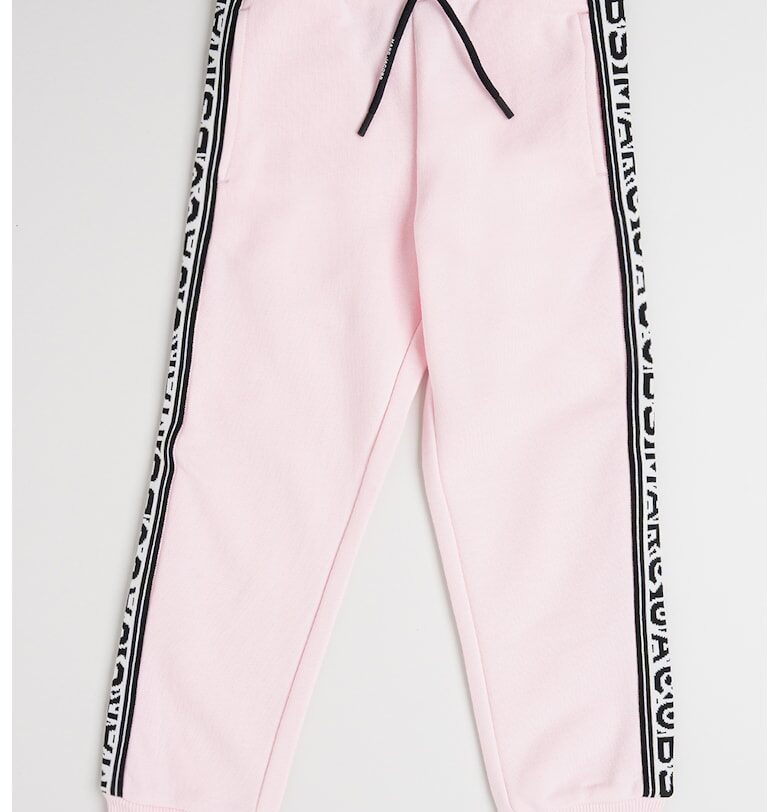 Спортен панталон с лого - Бял/Черен/Пастелнорозов Marc Jacobs