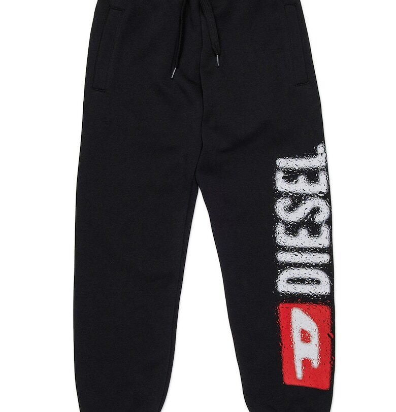 Спортен панталон с лого - Червен/Бял/Черен Diesel