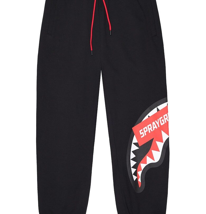 Спортен панталон с лого - Червен/Черен Sprayground