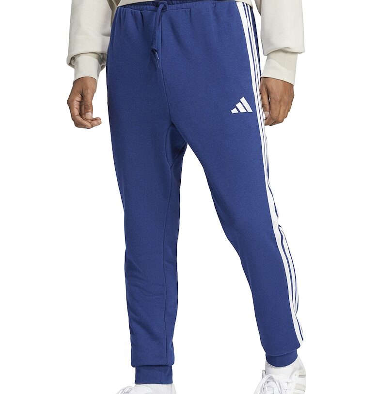 Спортен панталон с лого и връзка - Бял/Тъмносин adidas Sportswear