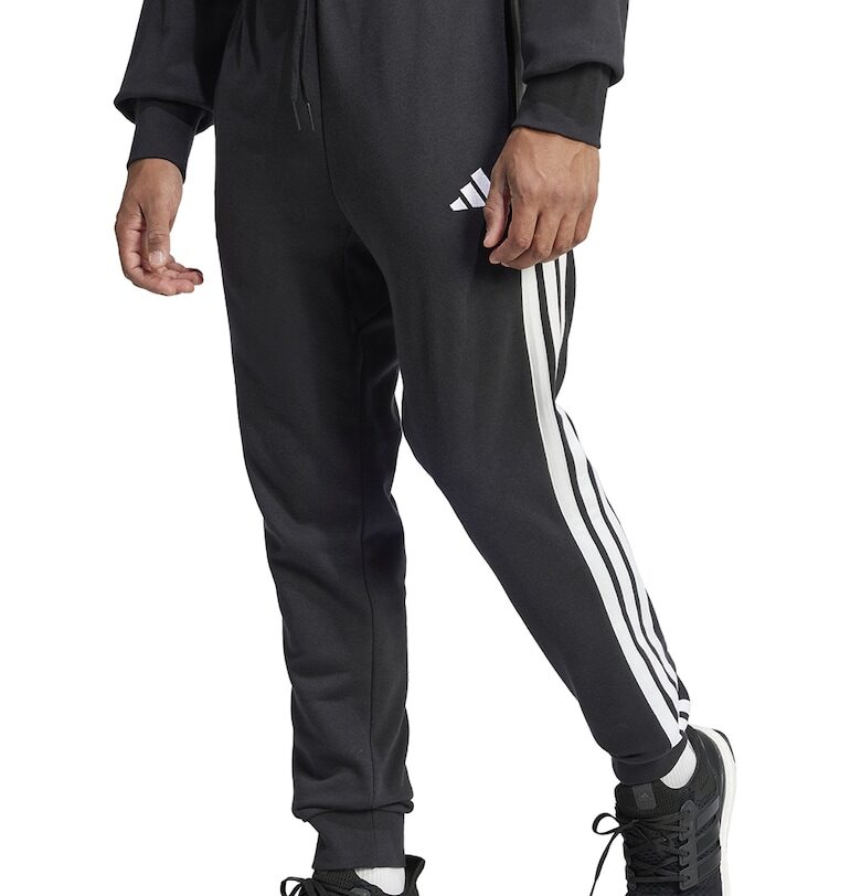 Спортен панталон с лого и връзка - Бял/Черен adidas Sportswear