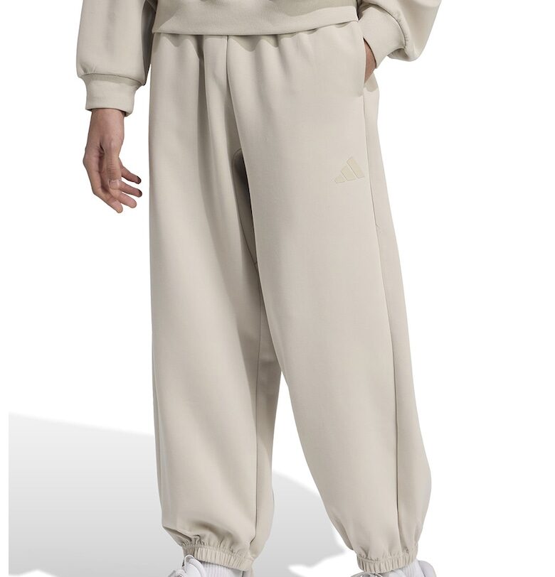 Спортен панталон с модал с връзки - Светло бежово adidas Sportswear