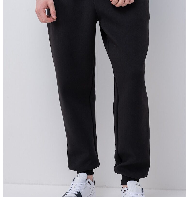 Спортен панталон с памук с връзка - Черен Tommy Hilfiger