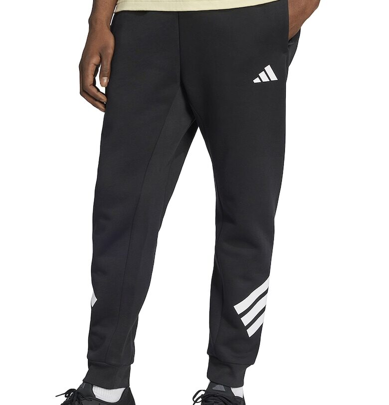 Спортен панталон с памук с лого - Черен adidas Sportswear