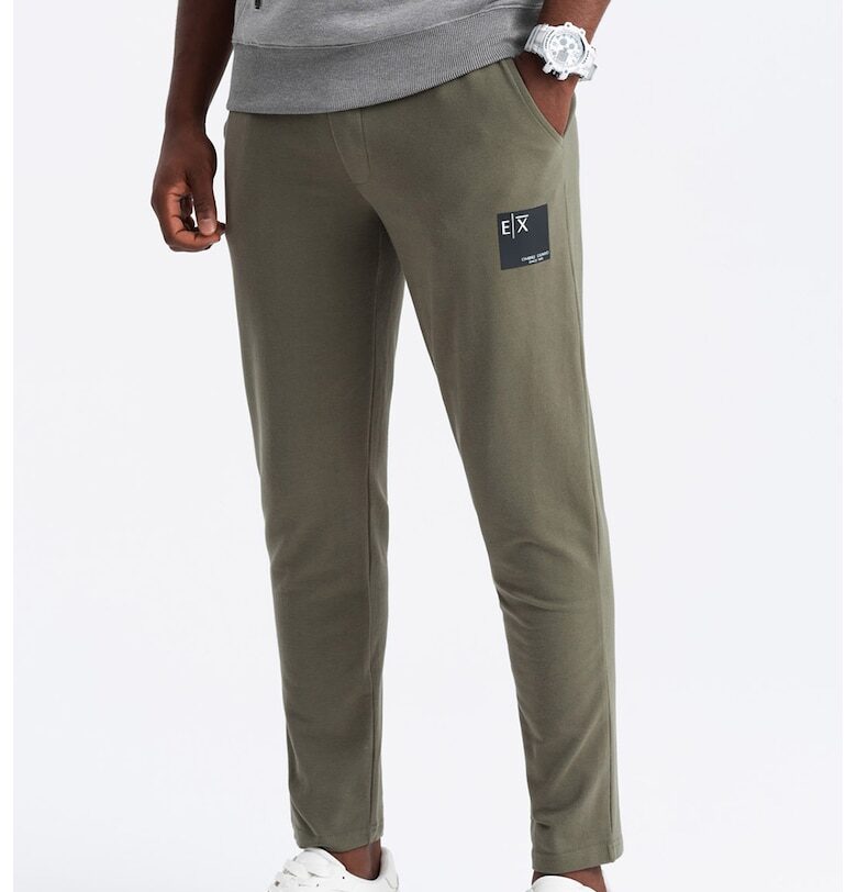 Спортен панталон със стандартна кройка - Каки OMBRE