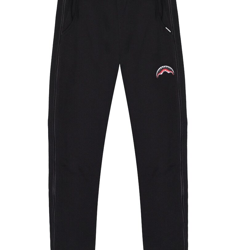 Спортен слим панталон с цип - Бял/Черен Sprayground