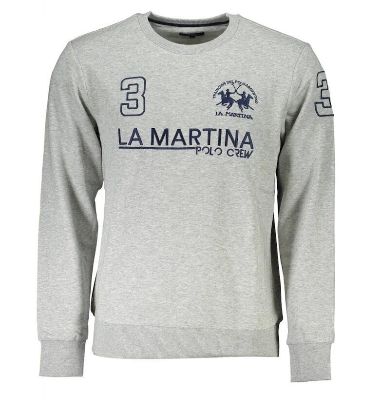 Спортен суичър с щампа на логото  Сив LA MARTINA