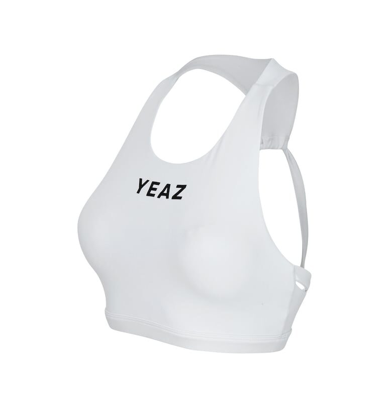 Спортен топ Myth с изрязан гръб - Бял YEAZ