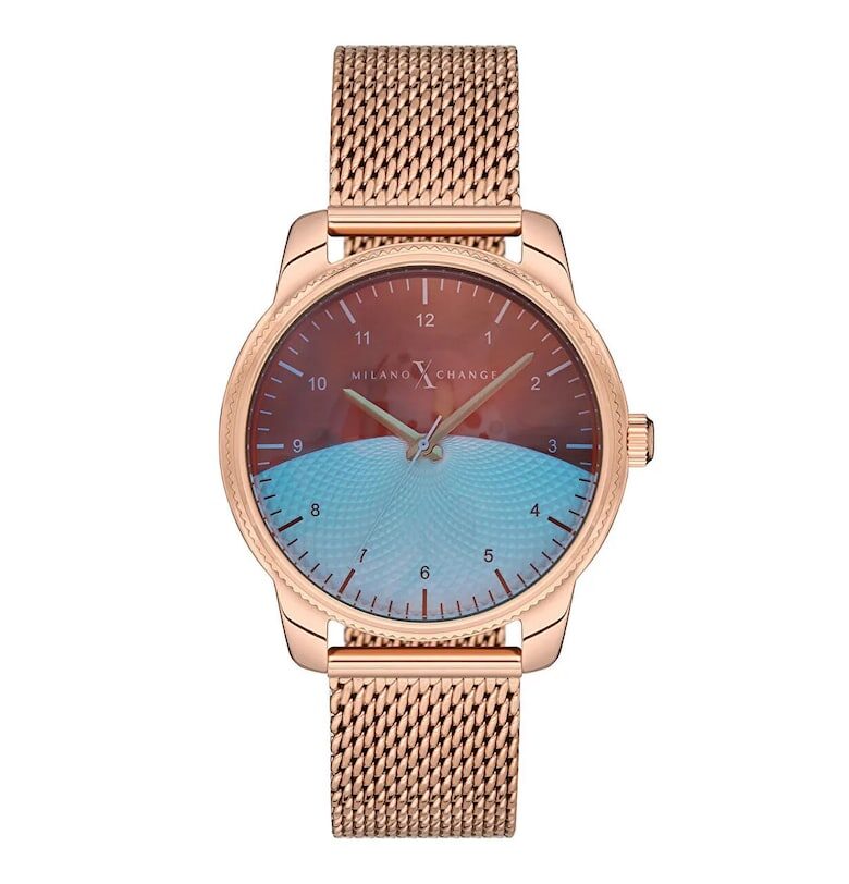 Спортен часовник за жени  38 мм - корпус от стомана - розово злато - каишка от стомана розово злато - водоустойчивост 3 ATM Milano X Change