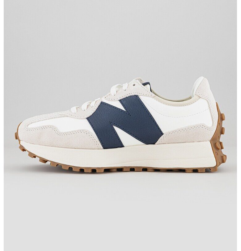 Спортни обувки 327 с велур - Бял/Сиво-бежов/Тъмносин New Balance