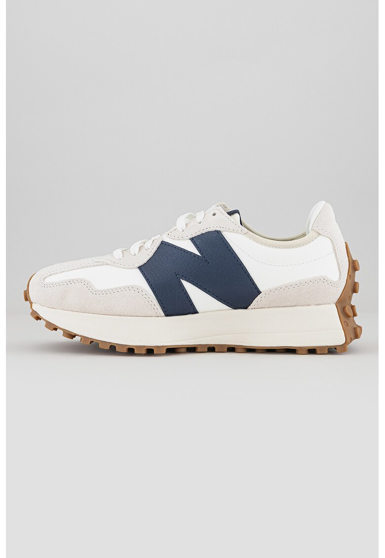 Спортни обувки 327 с велур - Бял/Сиво-бежов/Тъмносин New Balance