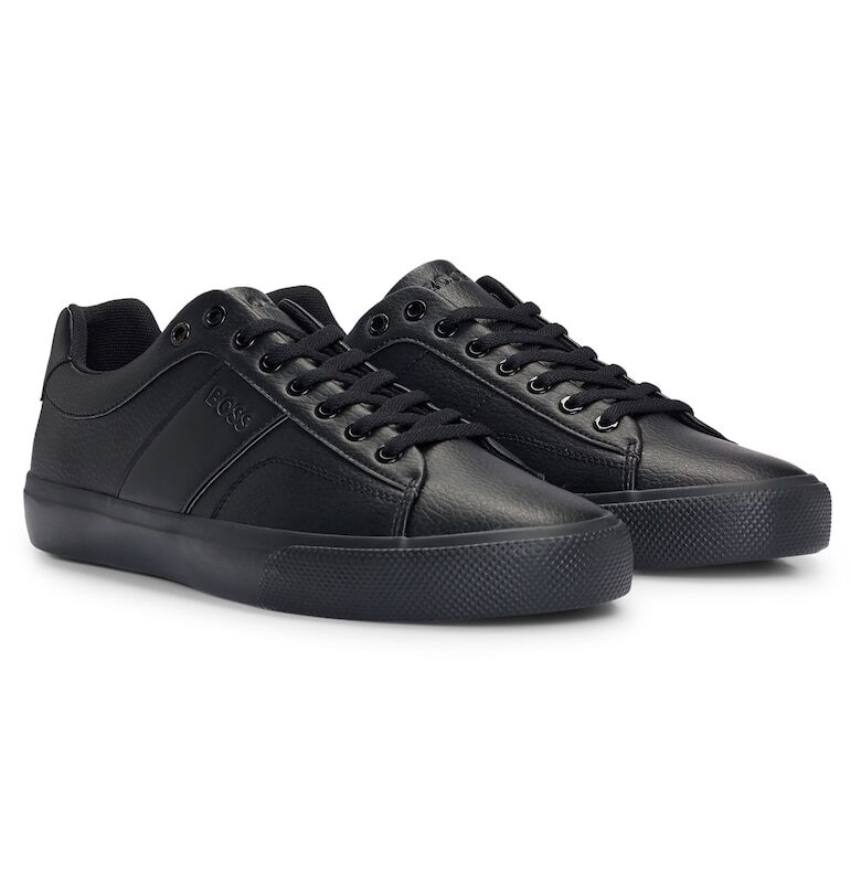 Спортни обувки Aiden Tenn от еко кожа с релеф - Черен BOSS