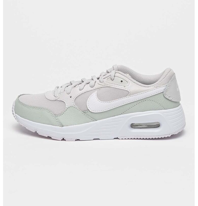 Спортни обувки Air Max SC с кожа - Пепеляво сиво/Бял/Светло бежово Nike