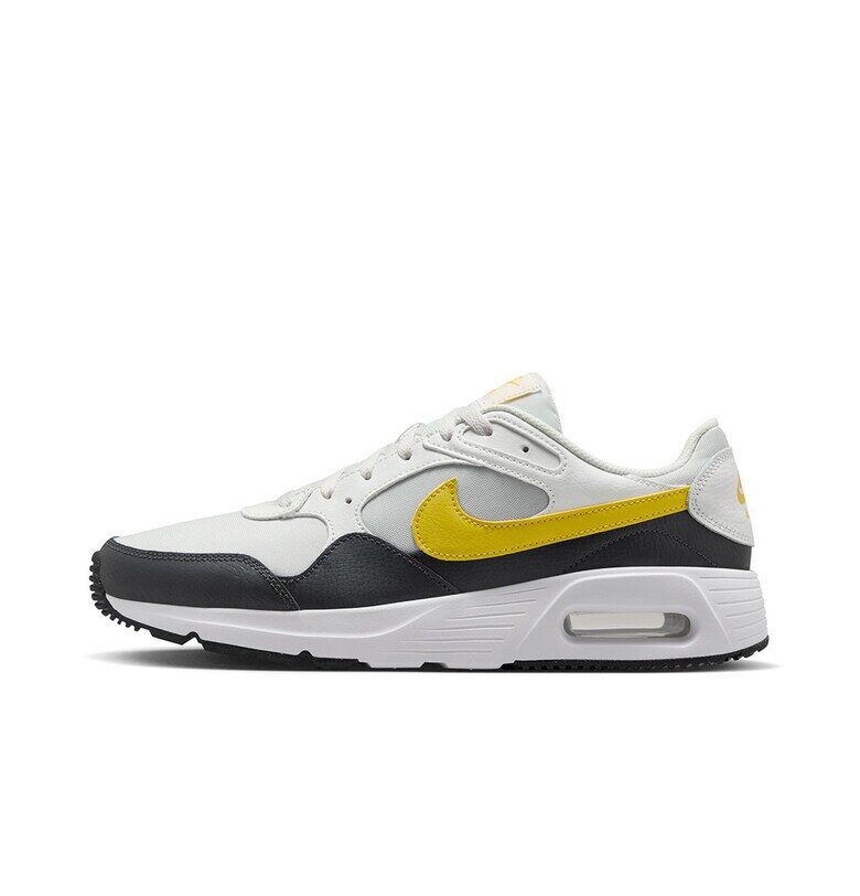 Спортни обувки Air Max с кожа - Черен/Шафраново жълто/Мръснобял Nike