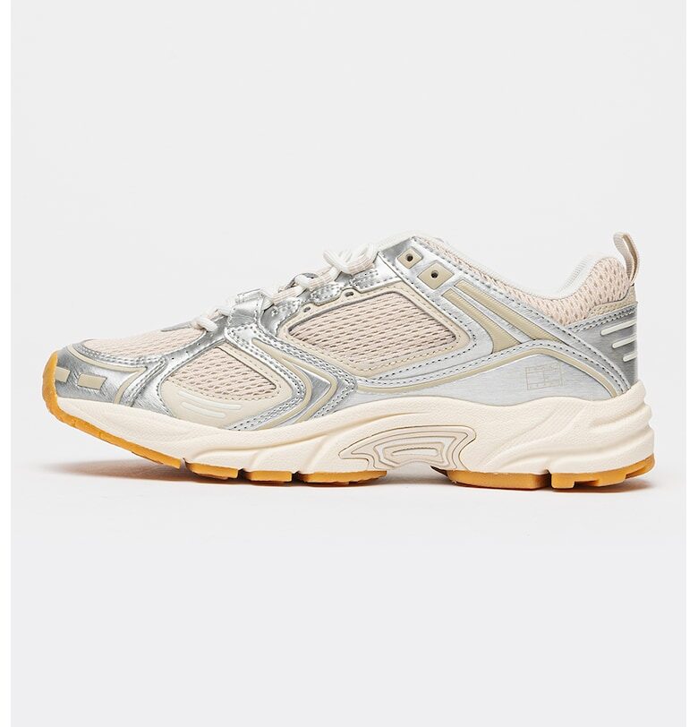 Спортни обувки Archive'97 от еко кожа и мрежеста материя - Бежов/Сребрист Tommy Jeans