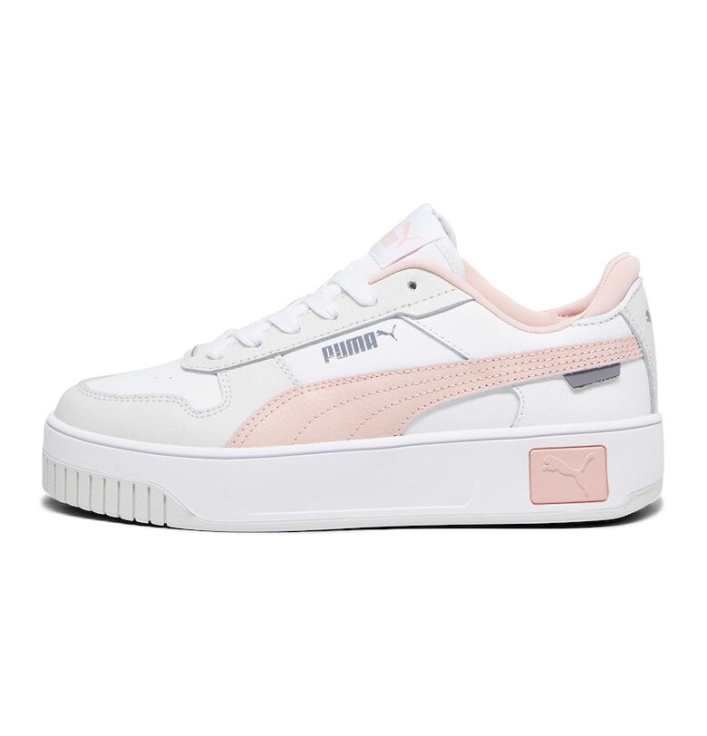 Спортни обувки Carina Street Jr от кожа и еко кожа - Бял/Розово Puma