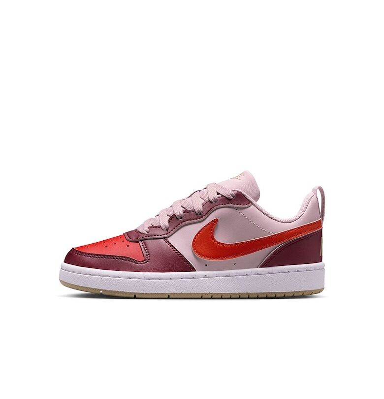 Спортни обувки Court Borough от еко кожа - Червен/Пастелнорозов Nike