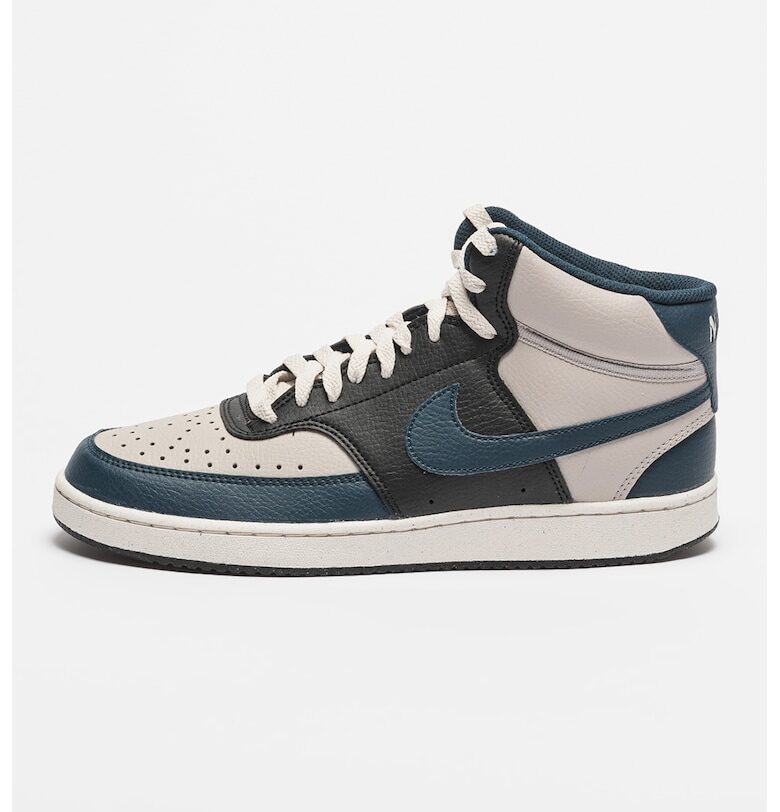 Спортни обувки Court Vision от еко кожа - Сив/Тъмносин/Ултрамарин синьо Nike