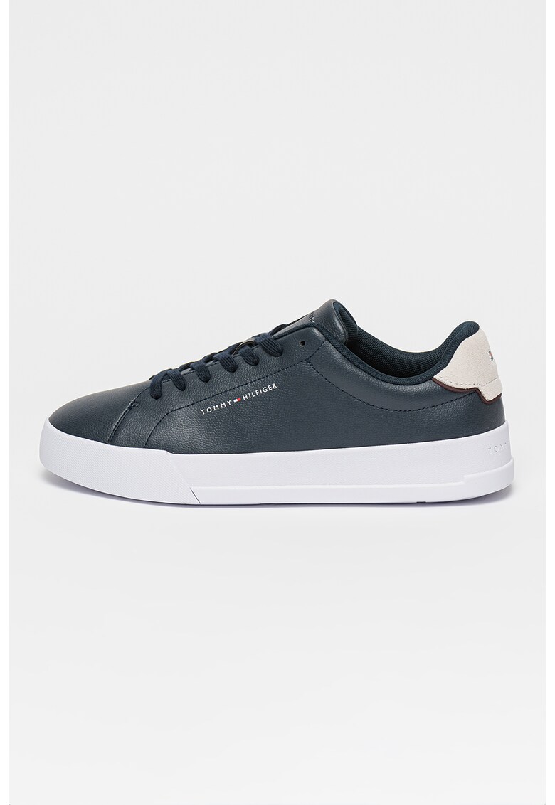 Спортни обувки Court от кожа и велур - Ултрамарин синьо Tommy Hilfiger
