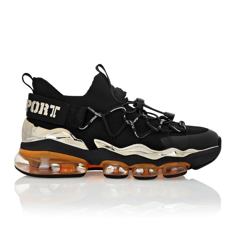 Спортни обувки Cyber Thunder с масивна подметка - Златист/Черен/Бледооранжев Plein Sport