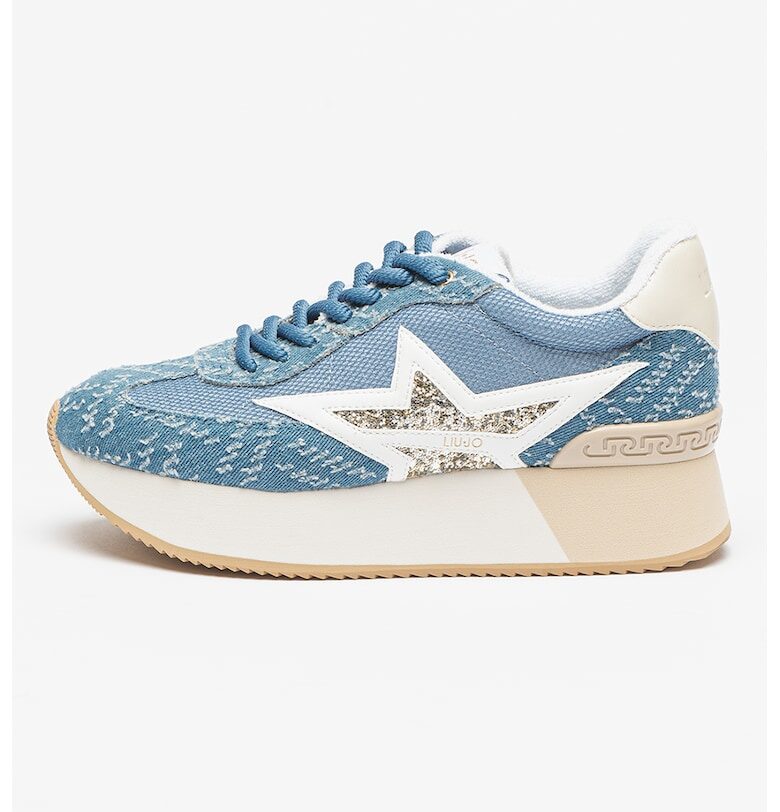 Спортни обувки Dreamy с равна платформа - Бял/Златист/Син Liu Jo