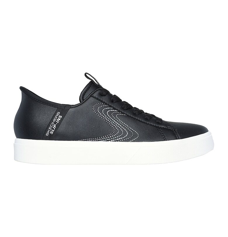 Спортни обувки Eden LX Slip-Ins от кожа и еко кожа - Бял/Черен Skechers