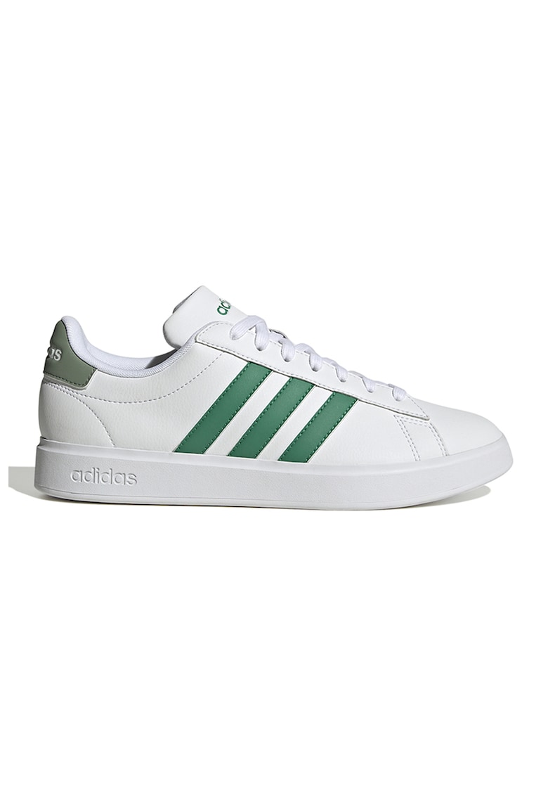 Спортни обувки Grand Court 2.0 от еко кожа с лого - Бял/Зелен adidas Sportswear