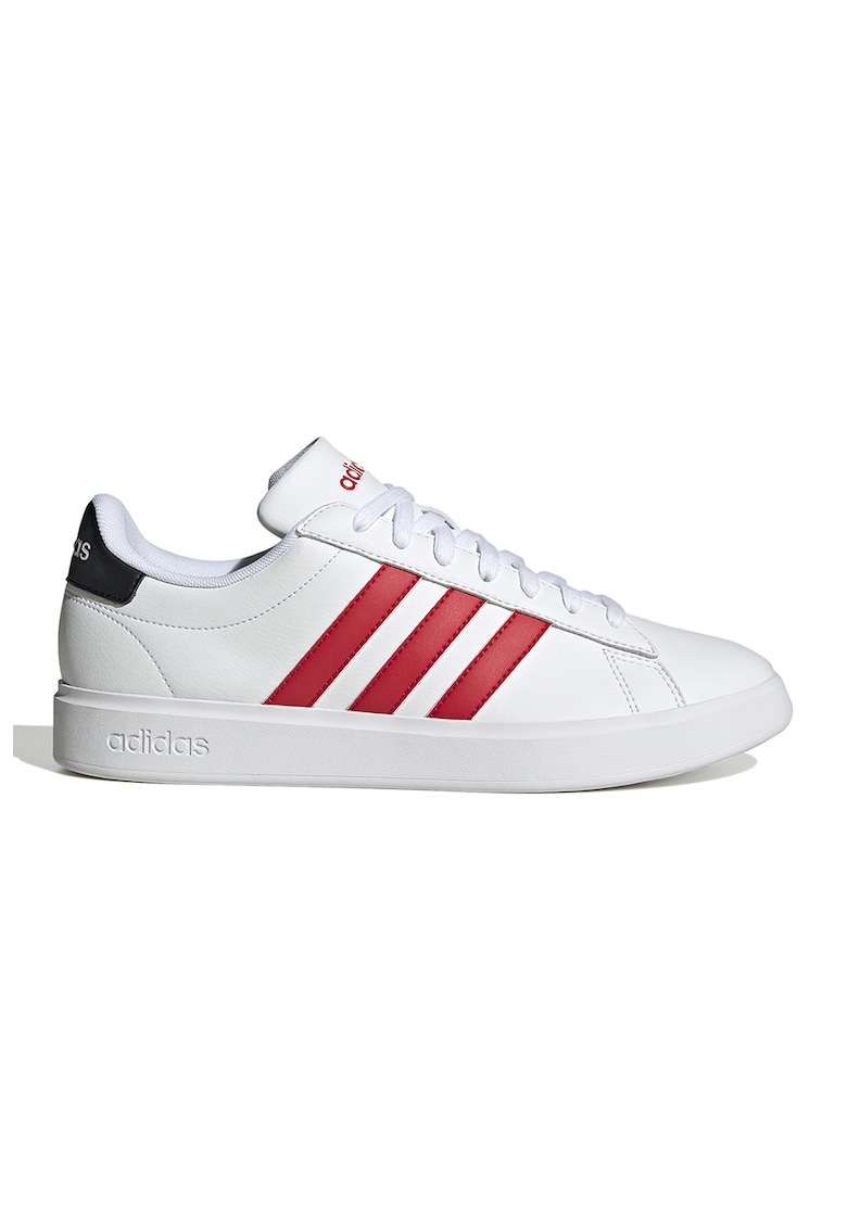 Спортни обувки Grand Court 2.0 от еко кожа с лого - Червен/Мръснобял adidas Sportswear