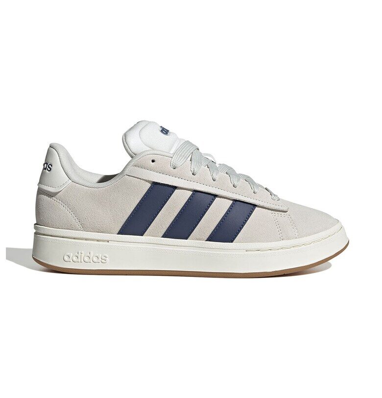 Спортни обувки Grand Court Alpha от велур - Тъмносин/Светло бежово adidas Sportswear