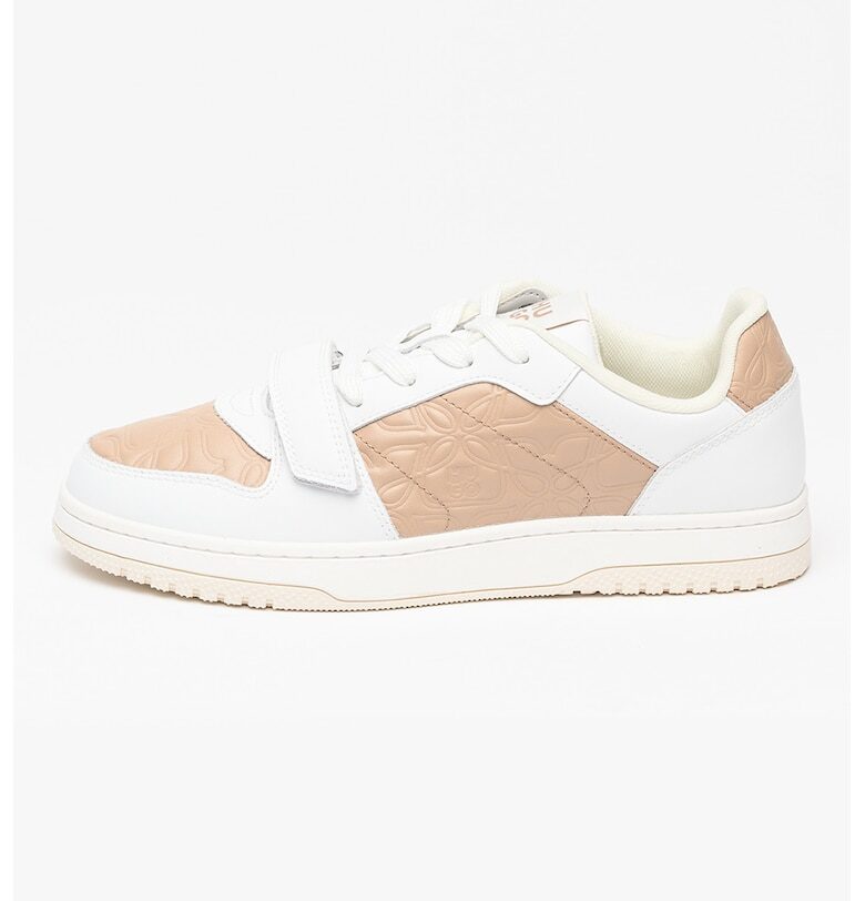 Спортни обувки Hadrian с велкро и връзки - Бял/Светлокафяв HUGO