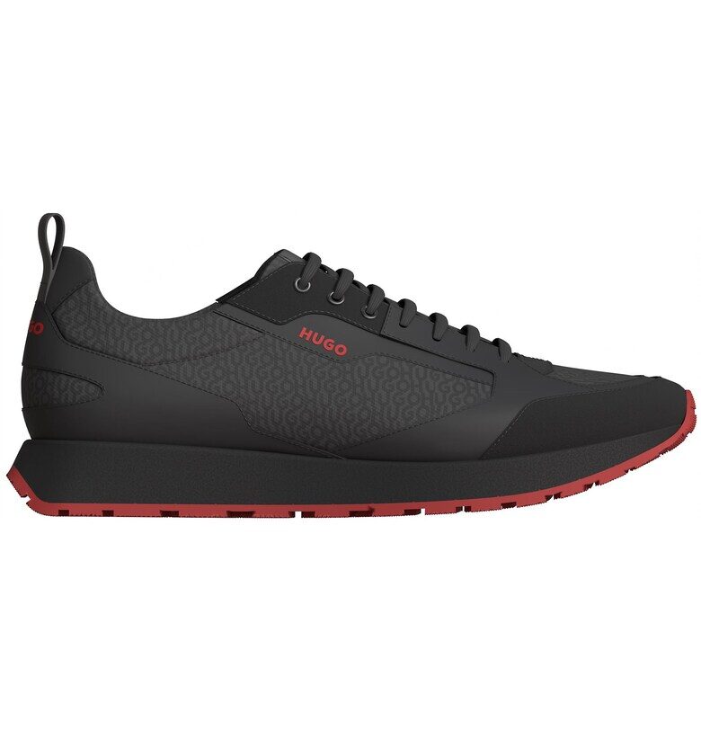 Спортни обувки Icelin Runn с лого - Червен/Черен HUGO