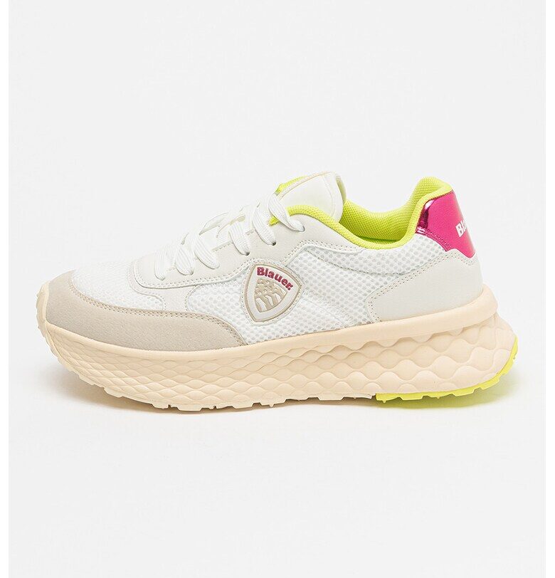Спортни обувки Lynn с еко кожа - Бял/Фуксия/Лайм зелено Blauer