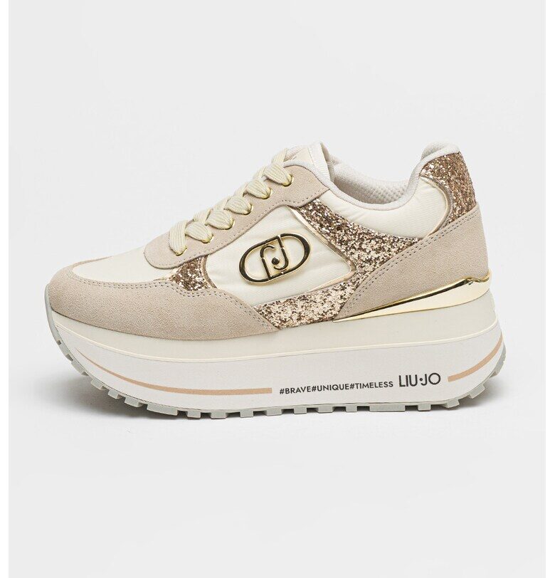 Спортни обувки Maxi Wonder с велур и равна платформа - Многоцветен Liu Jo