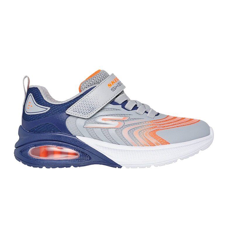 Спортни обувки Microspec Max от еко кожа с велкро - Светло сив/Оранжев Skechers