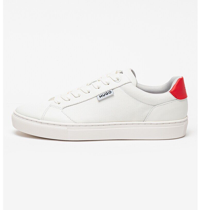 Спортни обувки Morrie от еко кожа с лого - Червен/Бял HUGO