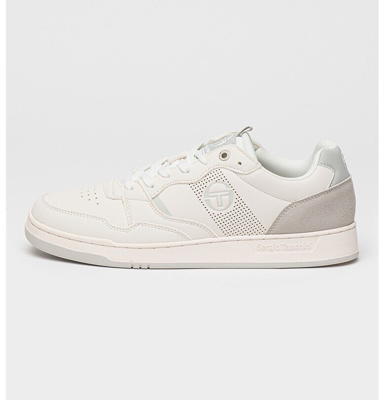 Спортни обувки Pisa от еко кожа с велур - Бял/Светло сив Sergio Tacchini