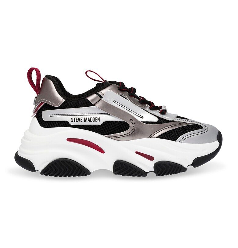 Спортни обувки Possession-E с мрежести зони - Черен/Сребрист Steve Madden