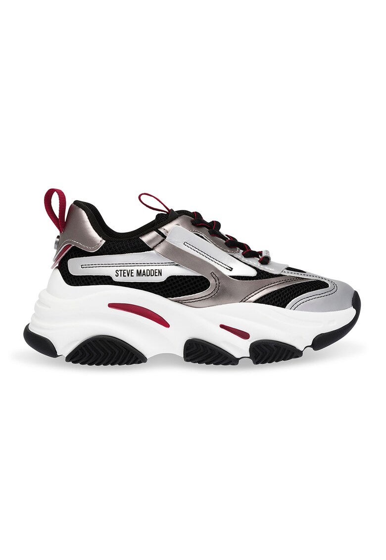 Спортни обувки Possession-E с мрежести зони - Черен/Сребрист Steve Madden