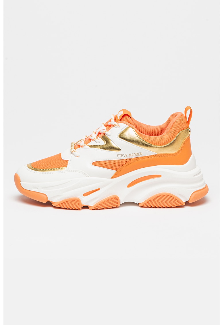 Спортни обувки Progressive с масивен дизайн - Бял/Оранжев Steve Madden