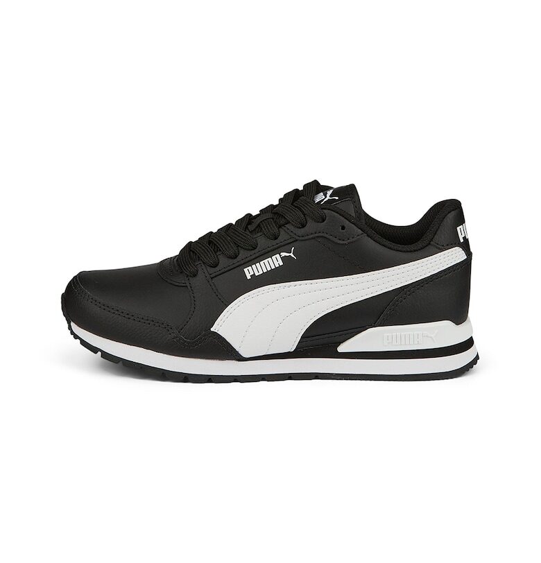 Спортни обувки ST Runner v3 от кожа и еко ожа - Бял/Избеляло черно Puma