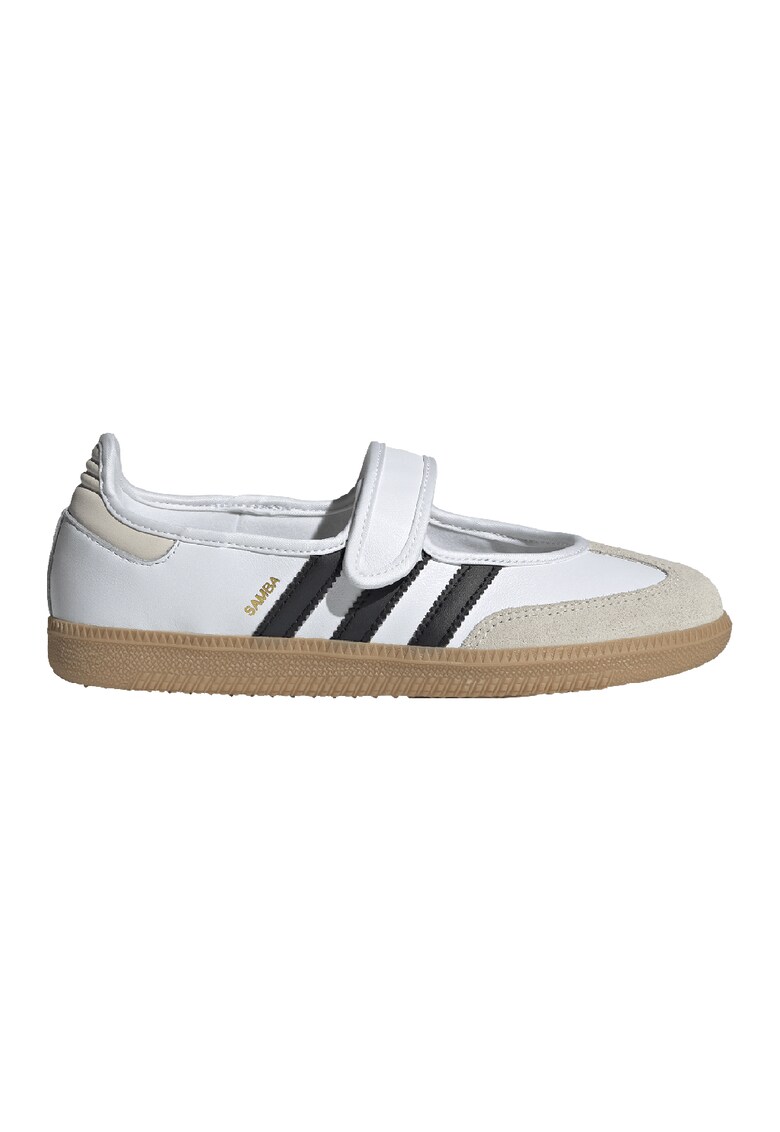 Спортни обувки Samba Jane с велур - Черен/Светло сив/Бял adidas Originals