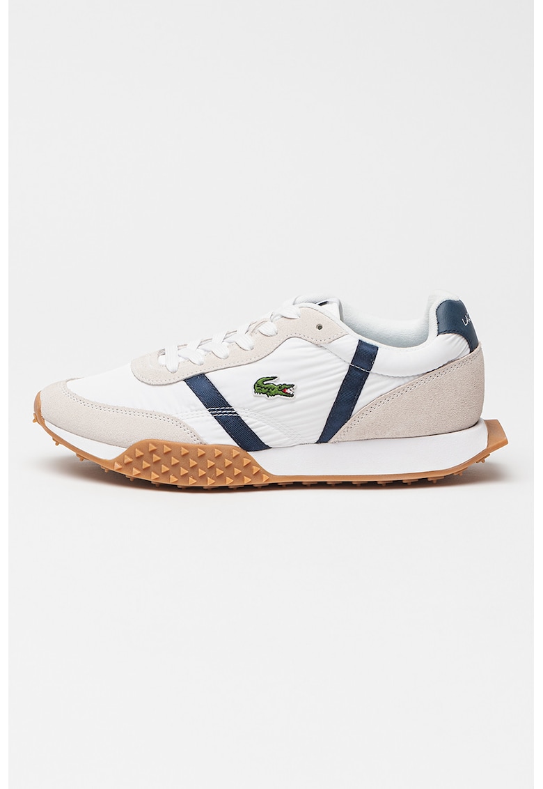 Спортни обувки Spin с велур - Бял/Бежов Lacoste