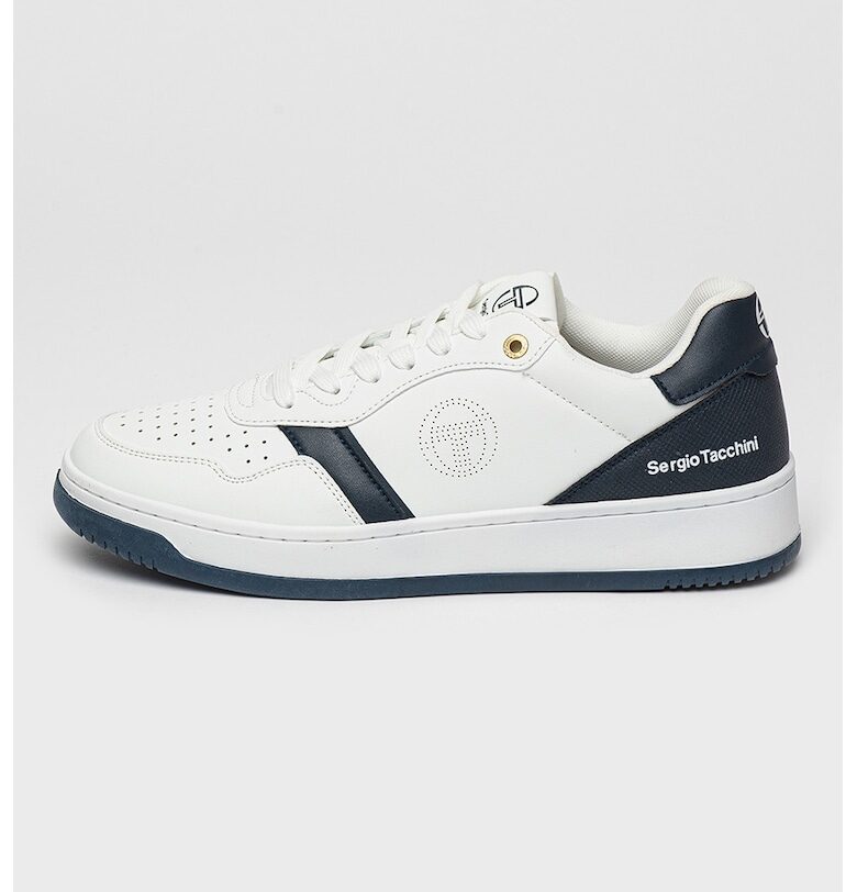 Спортни обувки Tropea от еко кожа с перфорации - Бял/Тъмносин Sergio Tacchini