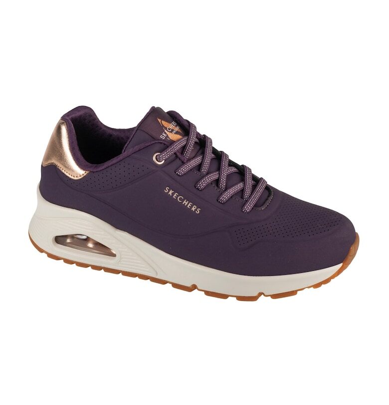 Спортни обувки Uno Shimmer Away от еко кожа - Виолетов Skechers