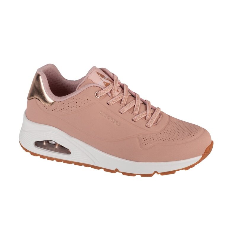Спортни обувки Uno Shimmer Away от еко кожа - Розово Skechers