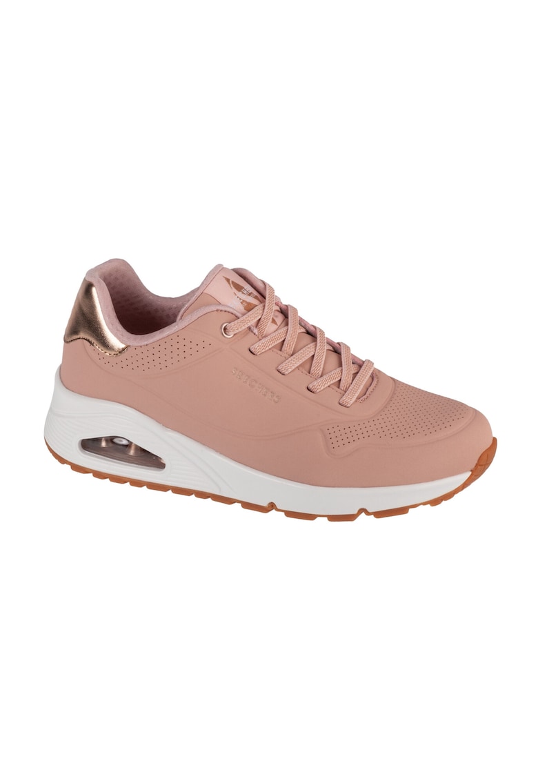 Спортни обувки Uno Shimmer Away от еко кожа - Розово Skechers