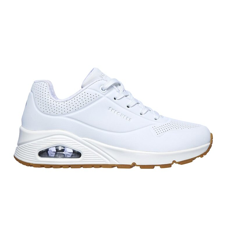 Спортни обувки Uno Stand On Air от еко кожа - Бял Skechers