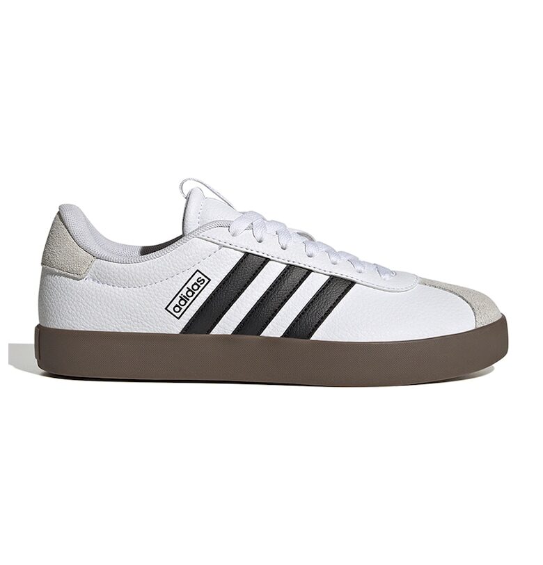 Спортни обувки VL Court 3.0 с велур - Бял/Черен/Сив adidas Sportswear